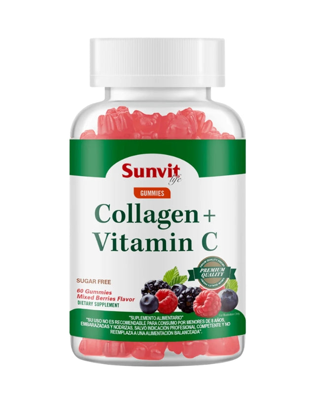 Colageno + Vitamina C, Sabor Frutos Del Bosque, 60 gomitas