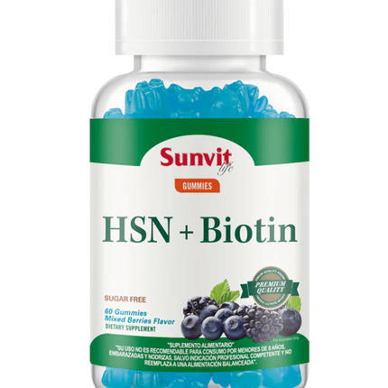 HSN + Biotin, Sabor Frutos Rojos, 60 gomitas