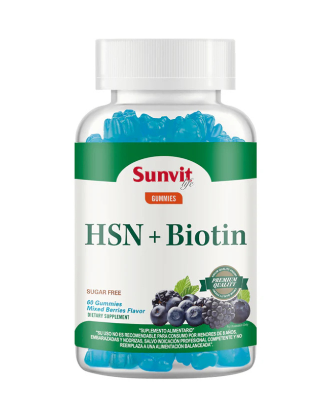 HSN + Biotin, Sabor Frutos Del Bosque, 60 gomitas