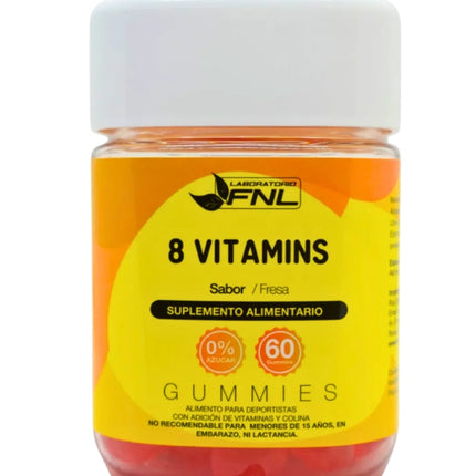 8 Vitaminas, Sabor Fresa, 60 gomitas