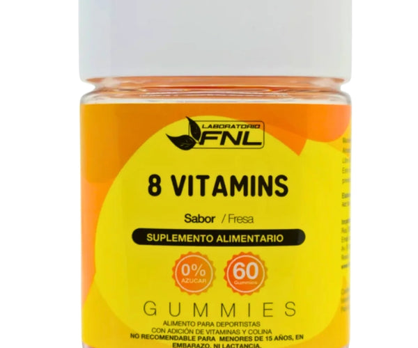 8 Vitaminas, Sabor Fresa, 60 gomitas