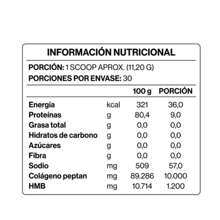 Colageno + HMB, Sin Sabor, 336 gr