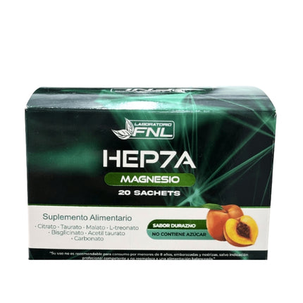 Heptamagnesio, Sabor Durazno, 20 Sachets