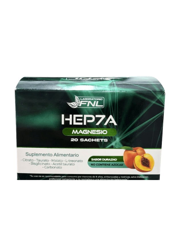 Heptamagnesio, Sabor Durazno, 20 Sachets
