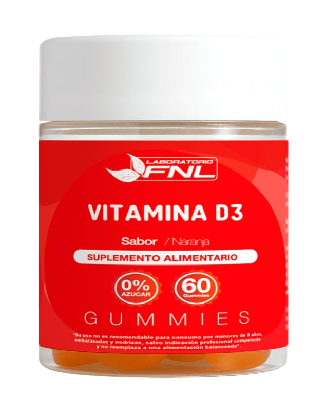 Vitamina D3, Sabor Naranja, 60 gomitas