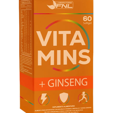 Vitamins + Ginseng, 60 softgel