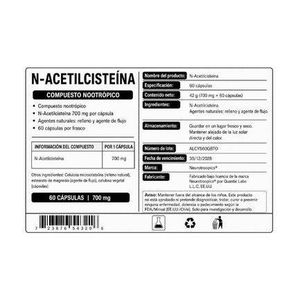 N-Acetilcisteina, Antioxidante,60 caps