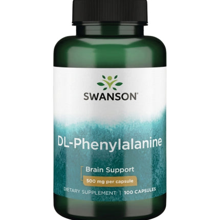 DL-Phenylalanine, 500 mg, 100 caps