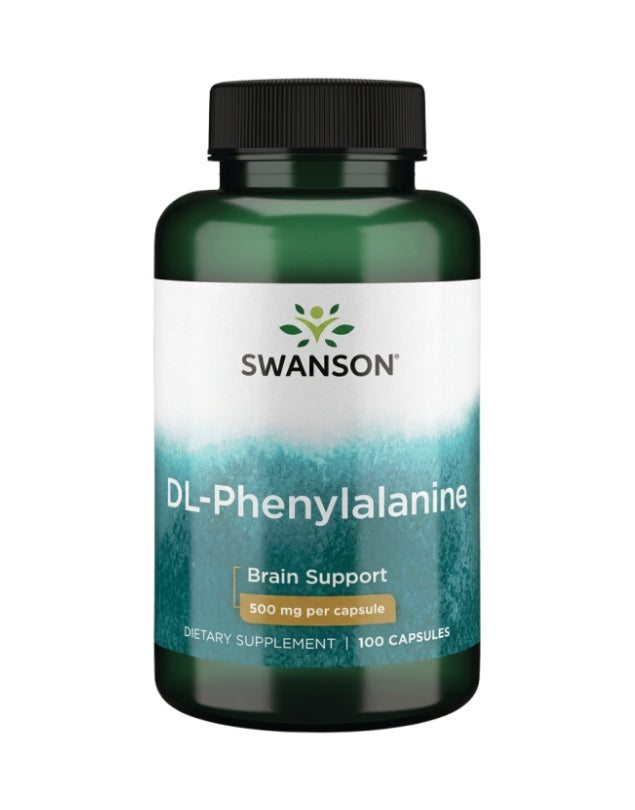 DL-Phenylalanine, 500 mg, 100 caps