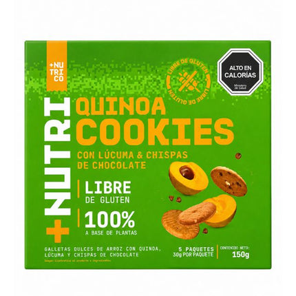 Pack de 5 Galletas De Quinoa Lucuma Y Chocolate, 150g