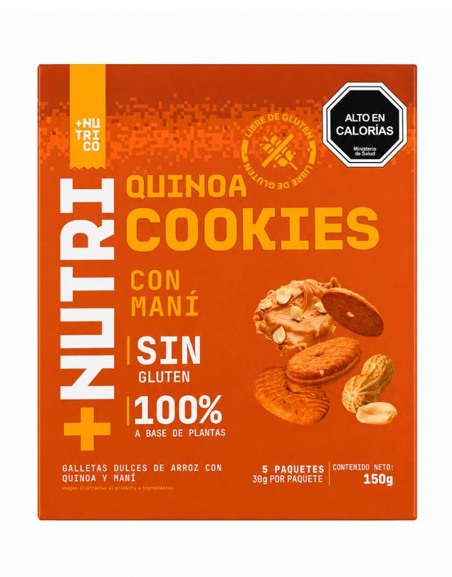 Pack de 5 Galletas De Quinoa Con Mani, 150g