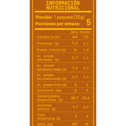 Pack de 5 Galletas De Quinoa Con Mani, 150g