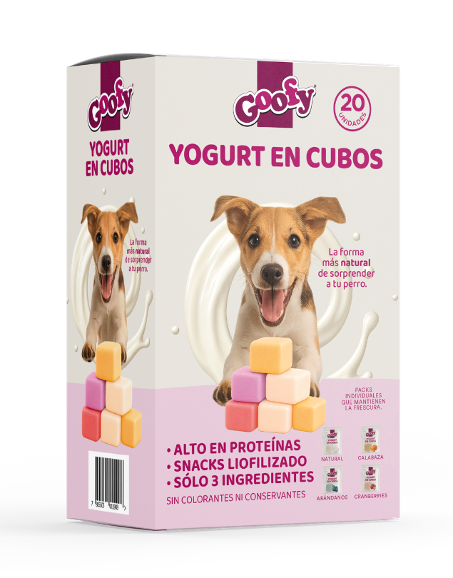 Yogurt en Cubos para Perros, 4 Sabores, 20 uni