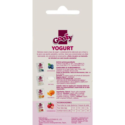 Yogurt en Cubos para Perros, 4 Sabores, 20 uni