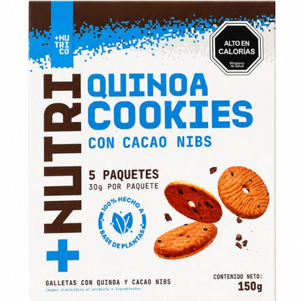 Pack 5 Galletas, Quinoa Con Nibs De Cacao, 150g.