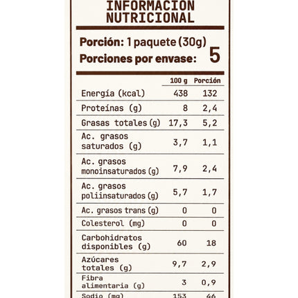 Pack 5 Galletas, Quinoa Con Nibs De Cacao, 150g.