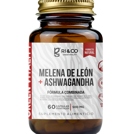 Melena de Leon + Ashwagandha, 500 mg, 60 Caps