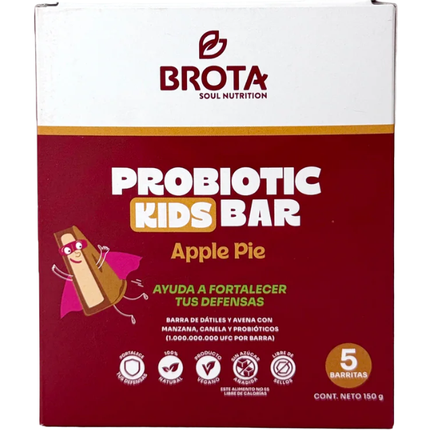 Pack de 5 barras Probiotic Kids Bar, Sabor Pastel De Manzana