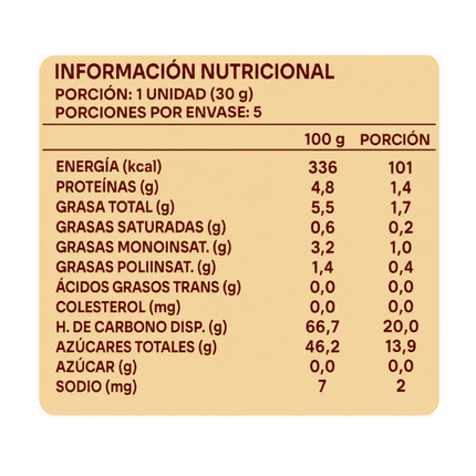 Pack de 5 barras Probiotic Kids Bar, Sabor Pastel De Manzana