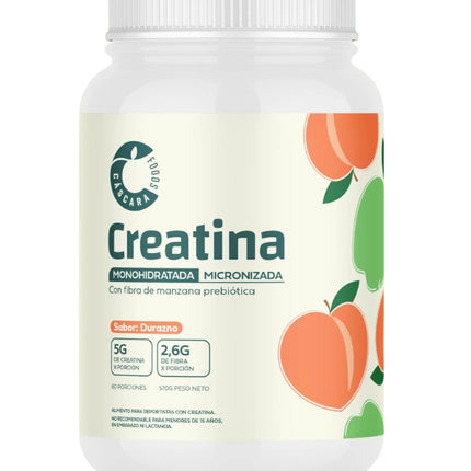 Creatina Monohidratada Micronizada, Durazno, 570 gr