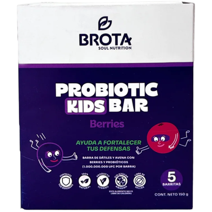 Pack de 5 barras Probiotic Kids Bar, Sabor Berries