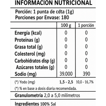 Molinillo con Sal del Desierto de Atacama, 180 g