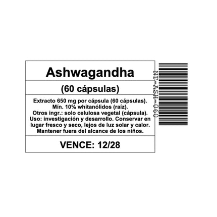 Ashwagandha, 650 mg, 60 caps