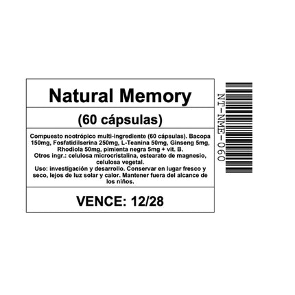 Natural Memory, 60 caps
