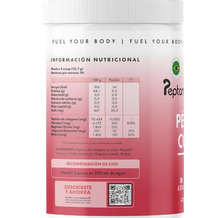 Peptidos De Colageno, Sin Sabor, 321g