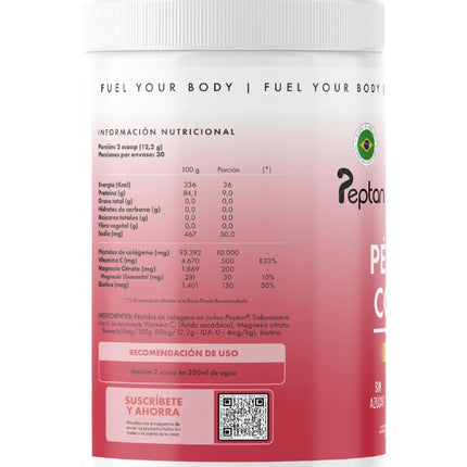 Peptidos De Colageno, Sabor Naranja, 330g