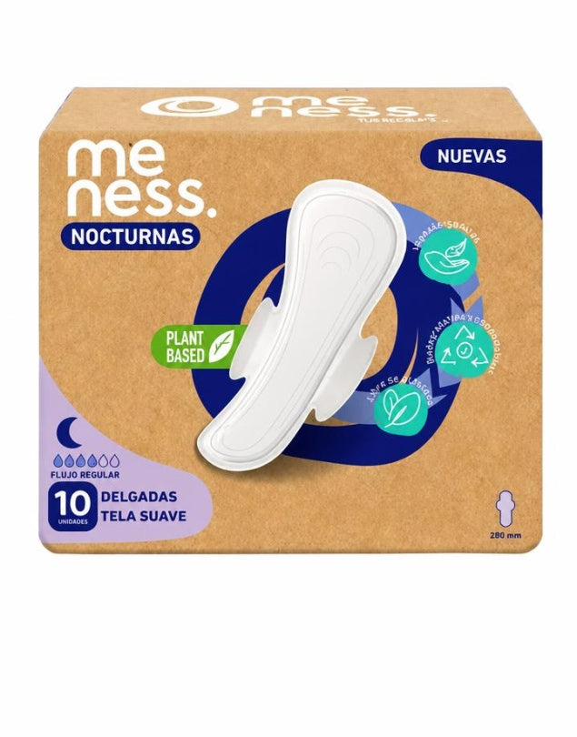 Toallas Higienicas Nocturnas Biodegradables, 10 un