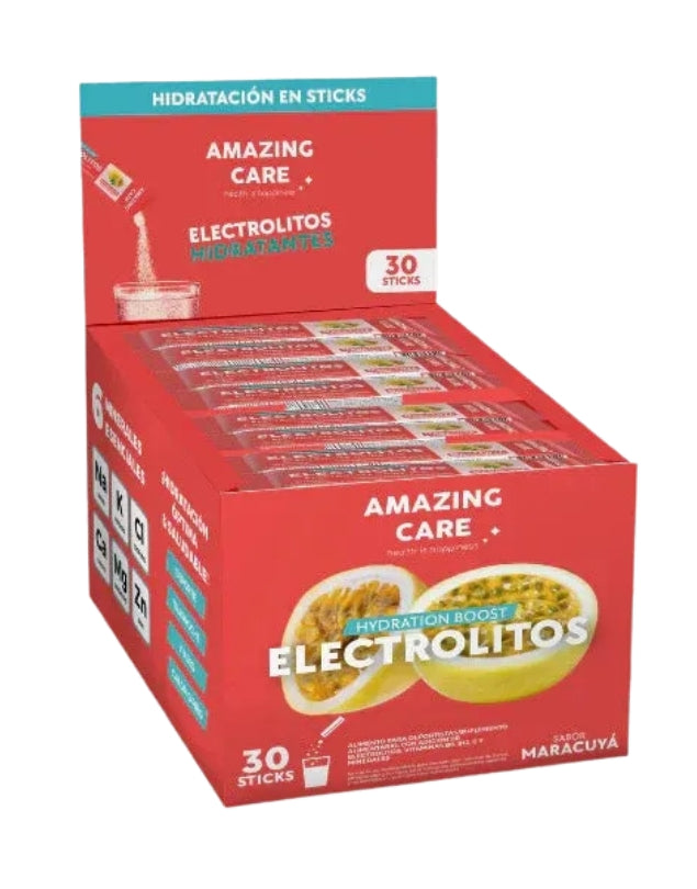 Electrolitos En Polvo, Sabor Maracuya, 30 Sticks