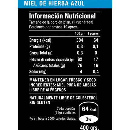 Miel De Hierba Azul, 400g