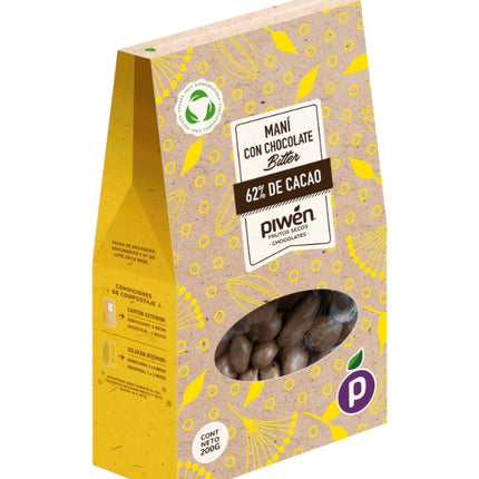 Mani Con Chocolate Bitter, 62% de Cacao, 200 g.
