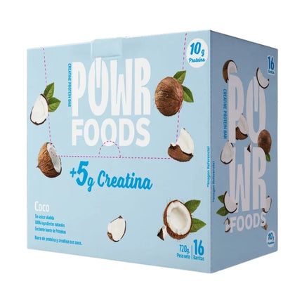 Pack Barras Proteina + Creatina 5g, Sabor Coco, 16 uni