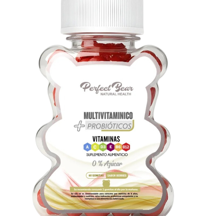 Multivitamínico con probióticos, Sabor Berries, 60 uni