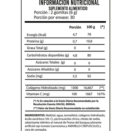 Colágeno, Sabor Frutos del Bosque, 60 uni