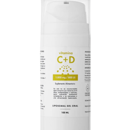 Vitamina C+D Liposomal, Gel Oral, 1000mg, 800ui, 100ml