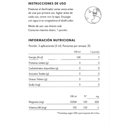 Magnesio Citrato + B6, Gel Oral, 100ml