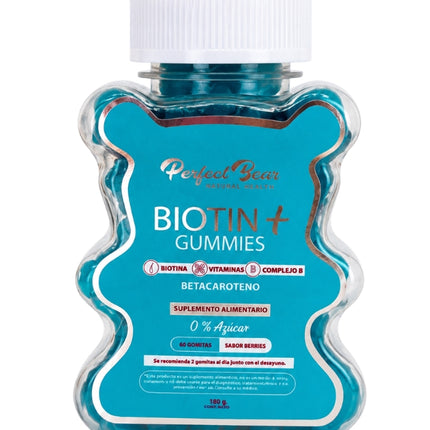 Biotin Gummies, Betacaroteno, Sabor Berries, 180g, 60 gomitas