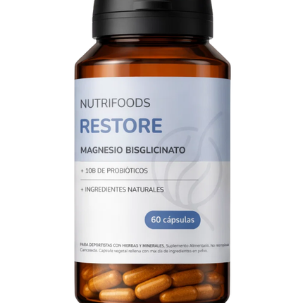 Restore, Magnesio Bisglicinato, 1100mg, 60 caps