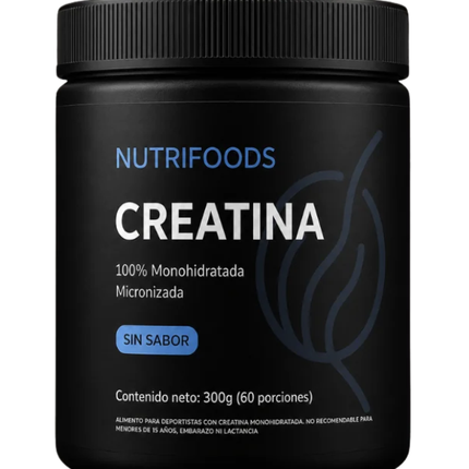 Creatina Monohidratada Micronizada, Sin Sabor, 300g