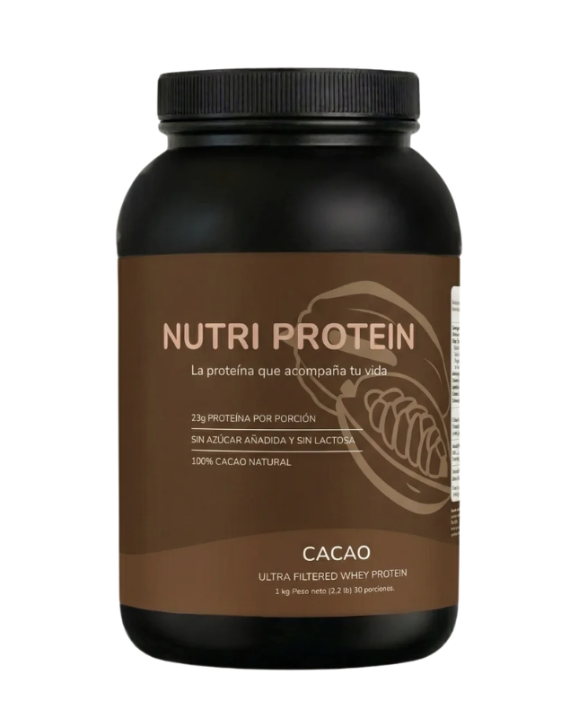 Nutriprotein, Proteina Whey, Sabor Cacao, 30 Porciones, 1kg