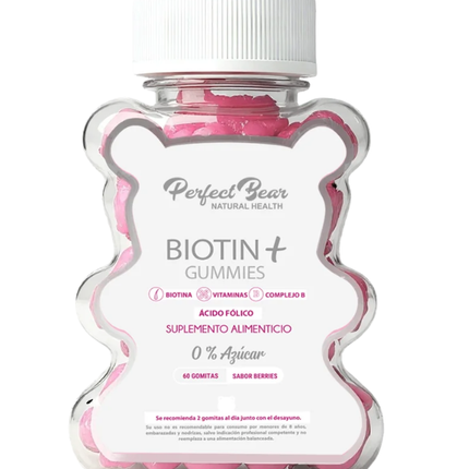 Biotina, Ácido Fólico, Sabor Berries, 60 gomitas