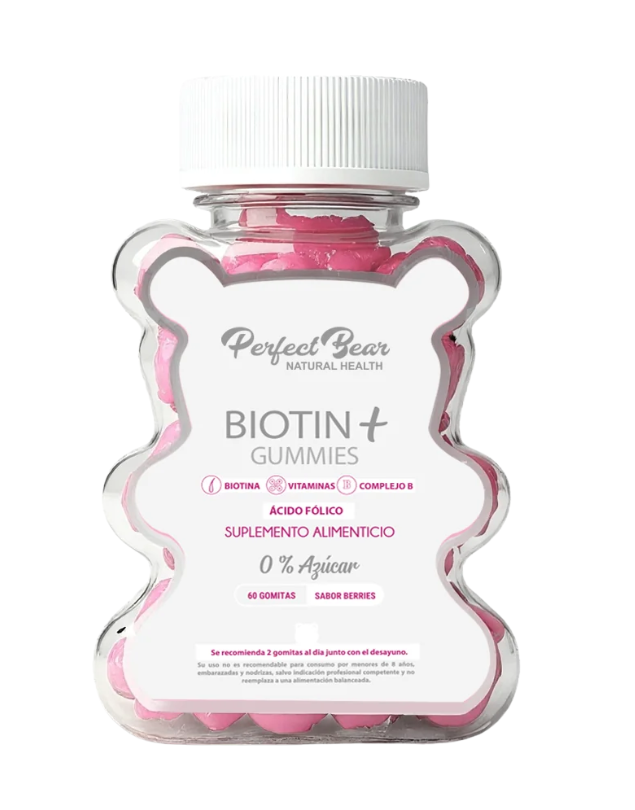 Biotina, Ácido Fólico, Sabor Berries, 60 gomitas