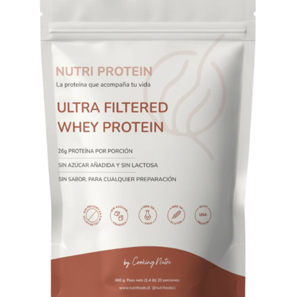 Nutriprotein, Proteina Whey, Sin Sabor, 20 Porciones, 660g