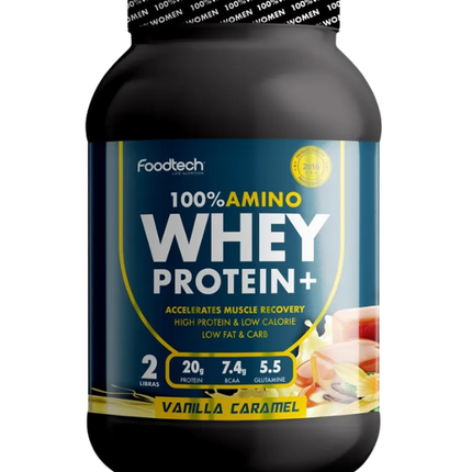 100% Amino, Proteina Whey, Sabor Vainilla, 2lb