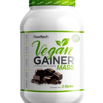 Vegan Gainer Mass, Ganador de Peso, Sabor Chocolate, 3 lbs