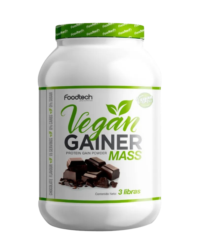 Vegan Gainer Mass, Ganador de Peso, Sabor Chocolate, 3 lbs