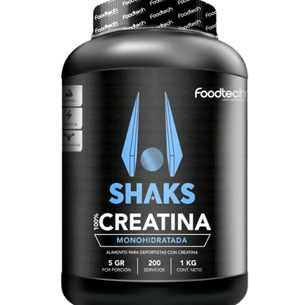 Shaks 100%, Creatina Monohidratada, 1kg